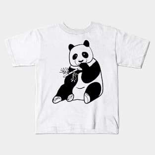 Stick figure panda Kids T-Shirt